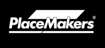 Logo of PlaceMakers on a black background