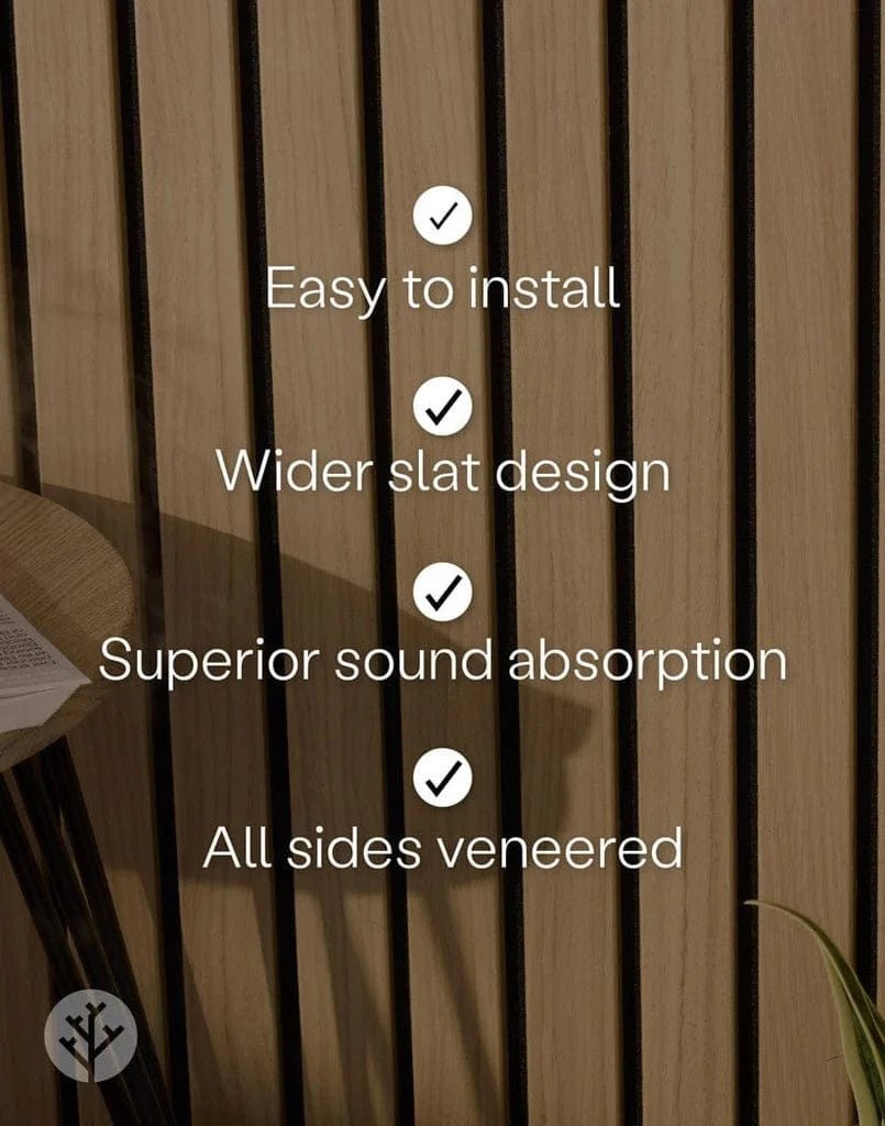 Acupanel® Luxe American Oak Acoustic Wide Slat Wood Wall Panels - WVH Pro Australia