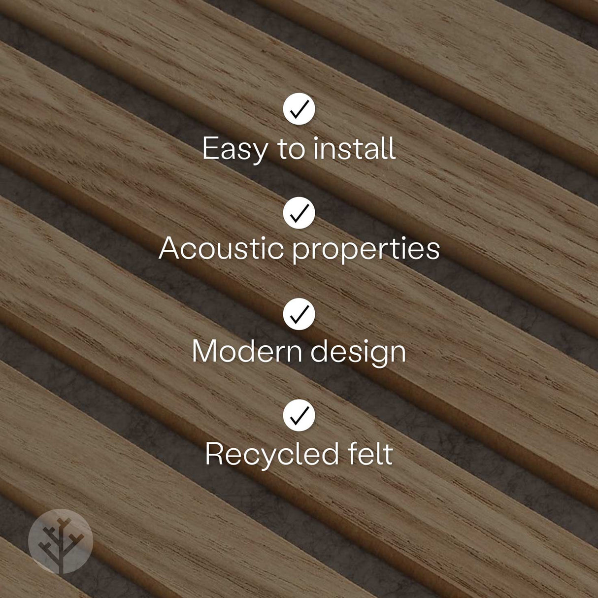 Acupanel® Natural Oak (Grey Felt) Acoustic Slat Wood Wall Panels - WVH Pro Australia