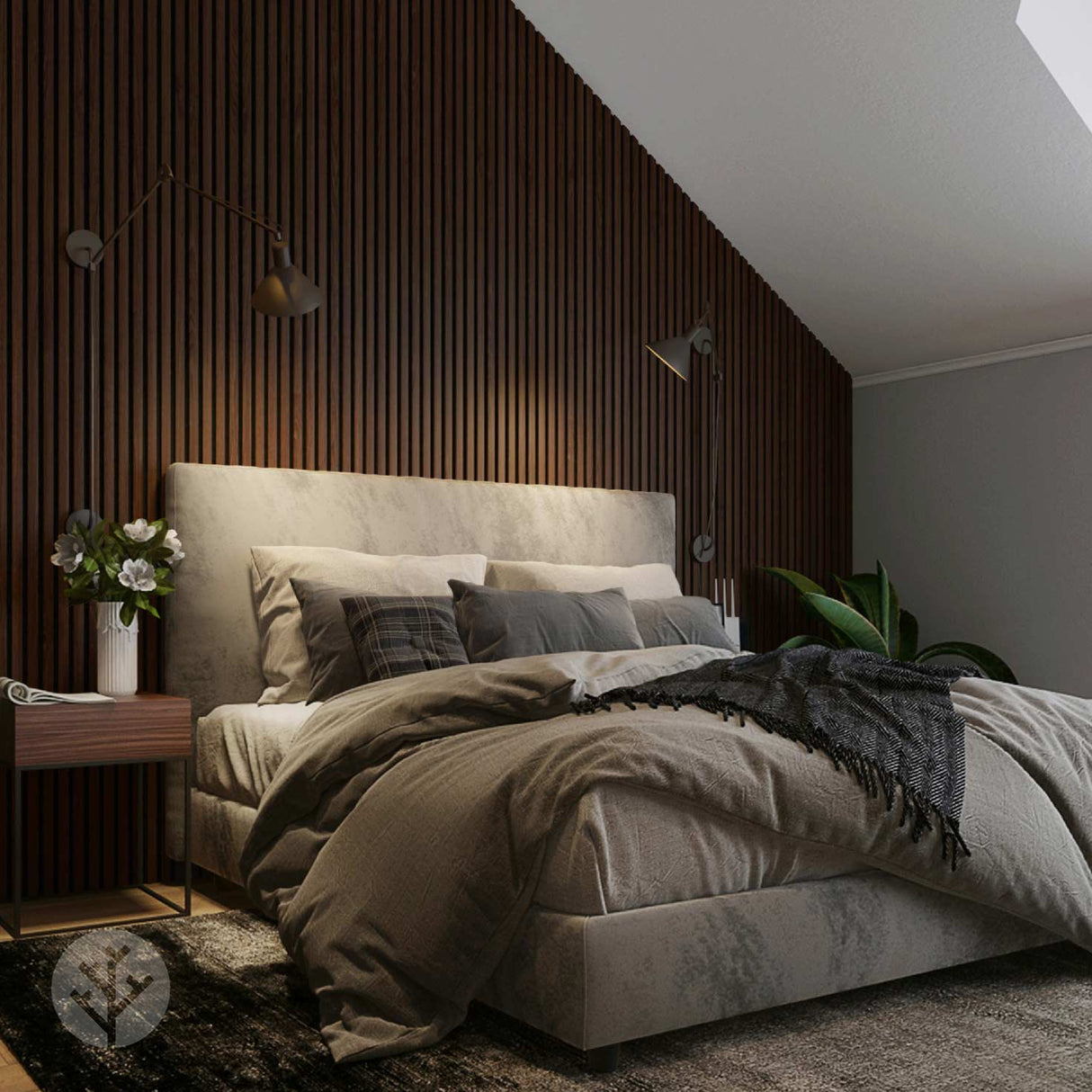 Acupanel® Smoked Oak Acoustic Slat Wood Wall Panels - WVH Pro Australia