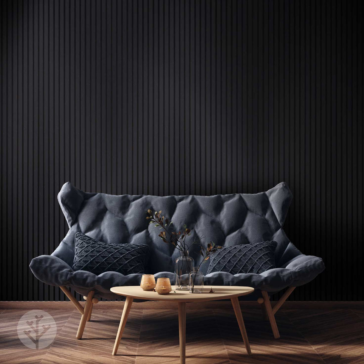 Acupanel® Coloured Black Acoustic Slat Wall Panels - WVH Pro Australia