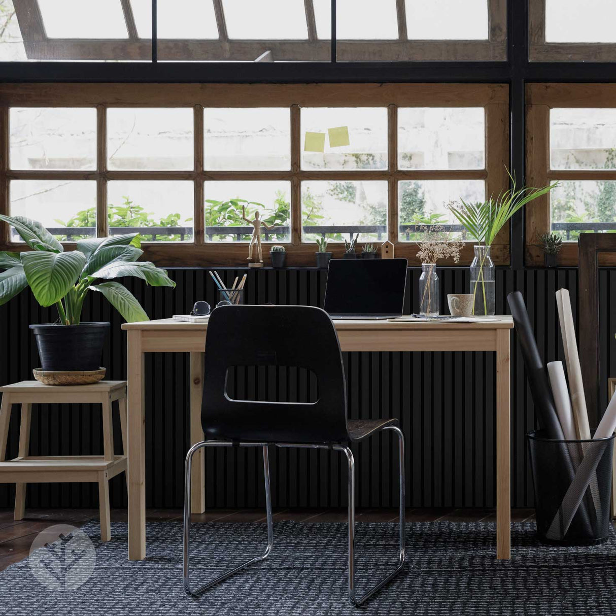 Acupanel® Coloured Black Acoustic Slat Wall Panels - WVH Pro Australia