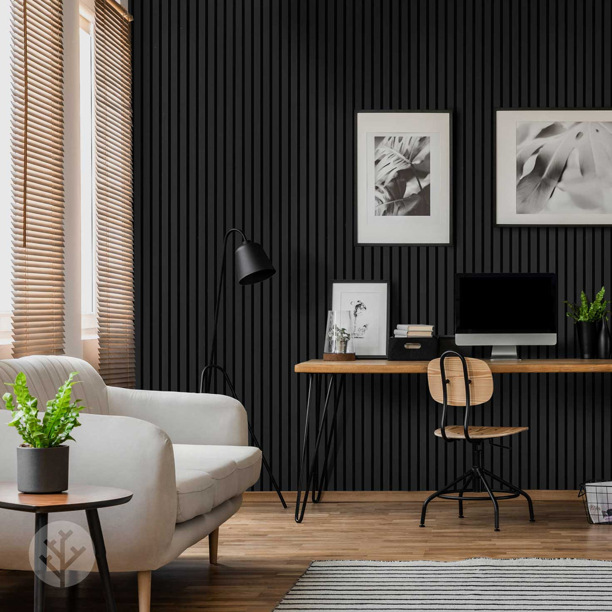 Acupanel® Coloured Black Acoustic Slat Wall Panels - WVH Pro Australia