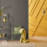Acupanel® Coloured Dusty Grey Acoustic Slat Wall Panels - WVH Pro Australia