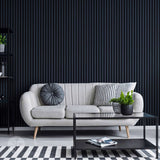 Acupanel® Coloured Midnight Blue Acoustic Slat Wall Panels - WVH Pro Australia