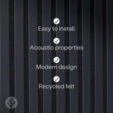 Acupanel® Coloured Midnight Blue Acoustic Slat Wall Panels - WVH Pro Australia