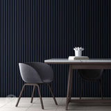 Acupanel® Coloured Midnight Blue Acoustic Slat Wall Panels - WVH Pro Australia