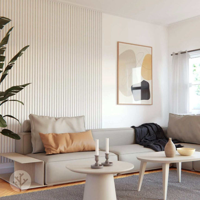 Acupanel® Coloured White Acoustic Slat Wall Panels - WVH Pro Australia