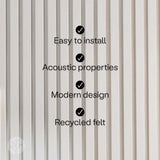 Acupanel® Coloured White Acoustic Slat Wall Panels - WVH Pro Australia