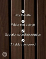 Acupanel® Luxe American Walnut Acoustic Wide Slat Wood Wall Panels - WVH Pro Australia
