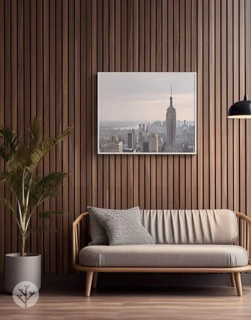 Acupanel® Luxe American Walnut Acoustic Wide Slat Wood Wall Panels - WVH Pro Australia