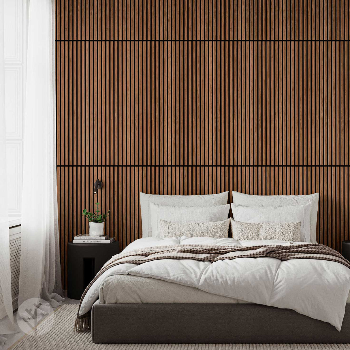 Acupanel® Natural Walnut Acoustic Slat Wood Wall Panels - WVH Pro Australia