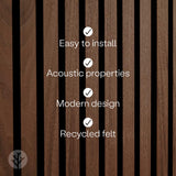 Acupanel® Natural Walnut Acoustic Slat Wood Wall Panels - WVH Pro Australia