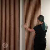 Acupanel® Natural Walnut Acoustic Slat Wood Wall Panels - WVH Pro Australia
