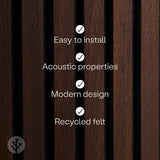 Acupanel® Smoked Oak Acoustic Slat Wood Wall Panels - WVH Pro Australia