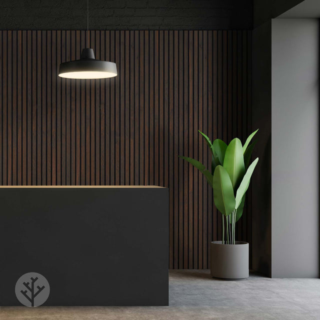 Acupanel® Smoked Oak Acoustic Slat Wood Wall Panels - WVH Pro Australia