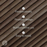 Flutto® American Walnut Mini - Ridge Flexible Tambour Wood Panels - WVH Pro Australia