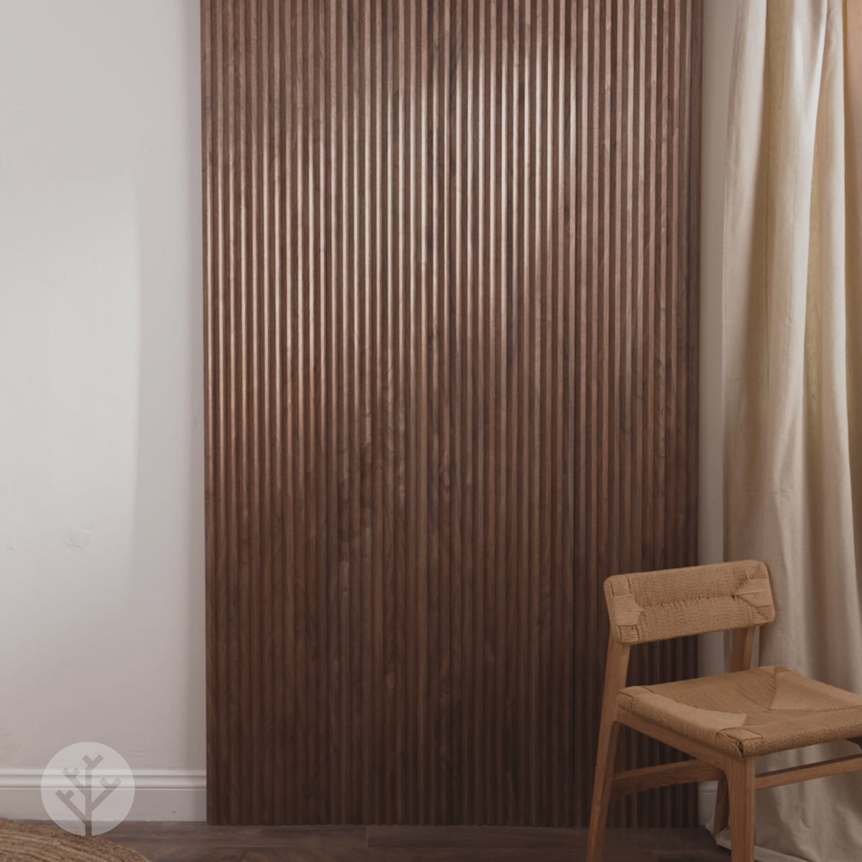 Flutto® American Walnut Zigzag Flexible Tambour Wood Panels